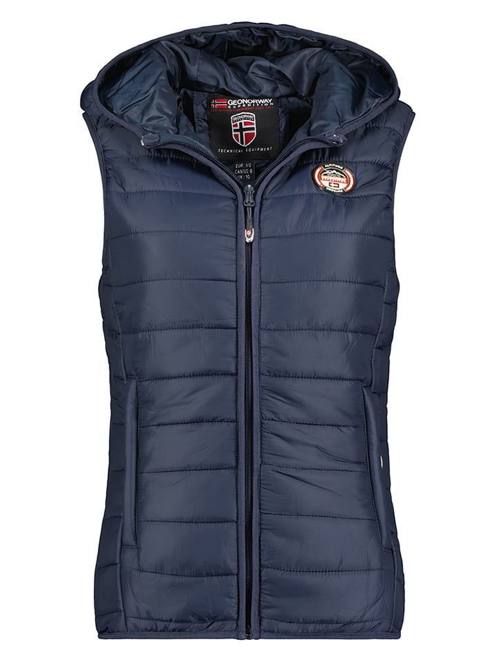 Geographical Norway Kamizelka pikowana "Vatika" w kolorze granatowym rozmiar: 140