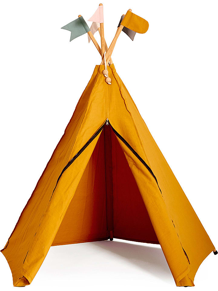 roommate Namiot w kolorze musztardowym do zabawy - 135 x 135 x 150 cm rozmiar: onesize