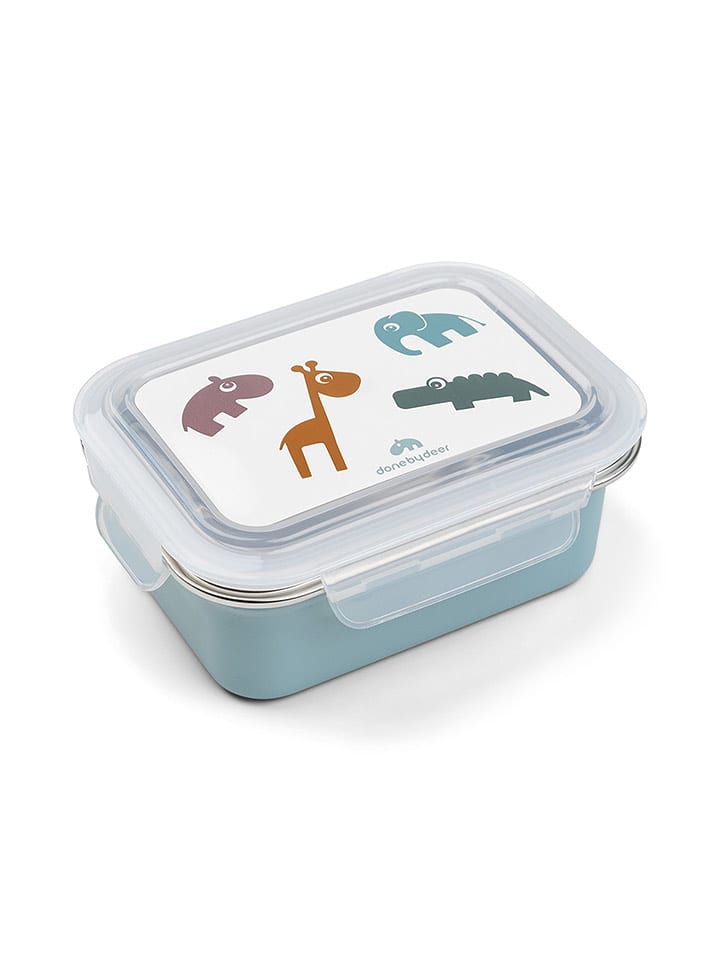 done by deer Pudełko "Deer friends" w kolorze błękitnym na lunch rozmiar: onesize