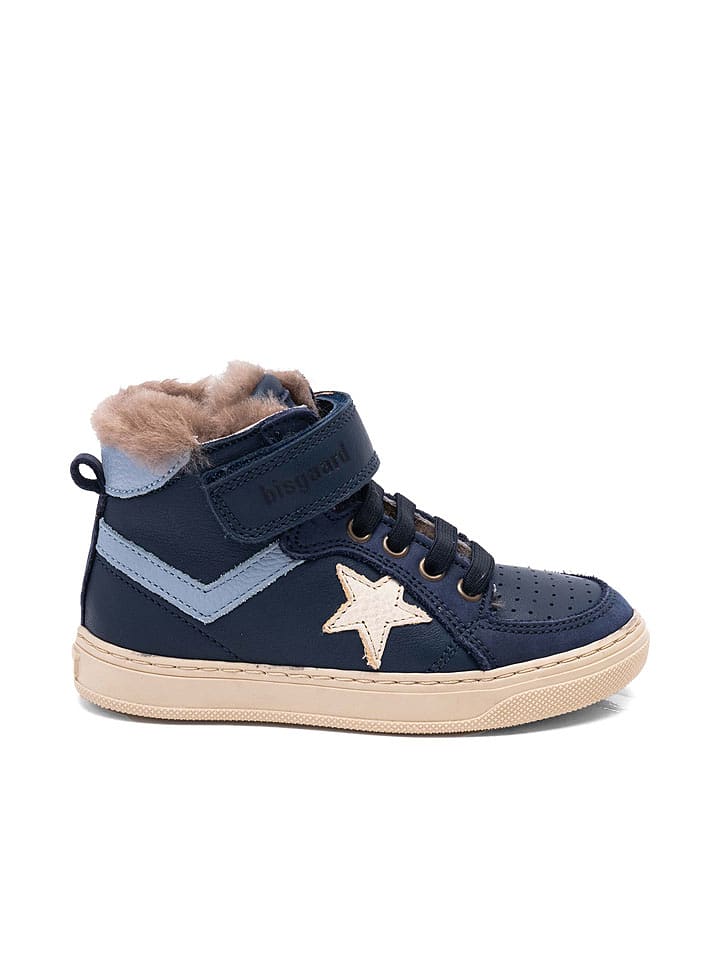 bisgaard Skórzane sneakersy "Isak" w kolorze niebieskim rozmiar: 38