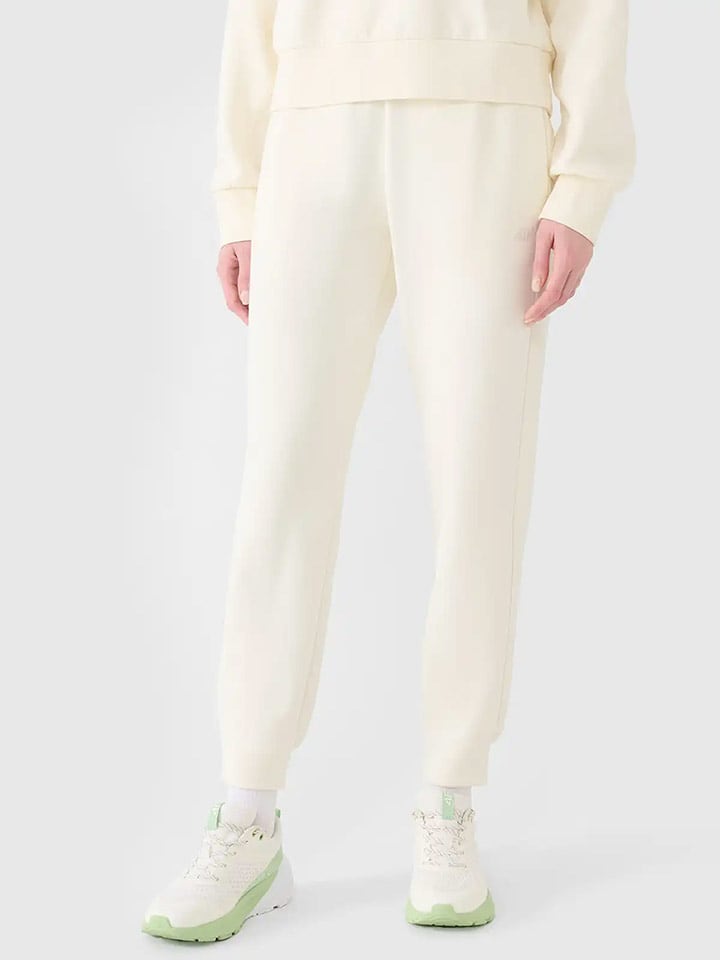 4F Spodnie dresowe w kolorze kremowym rozmiar: XS