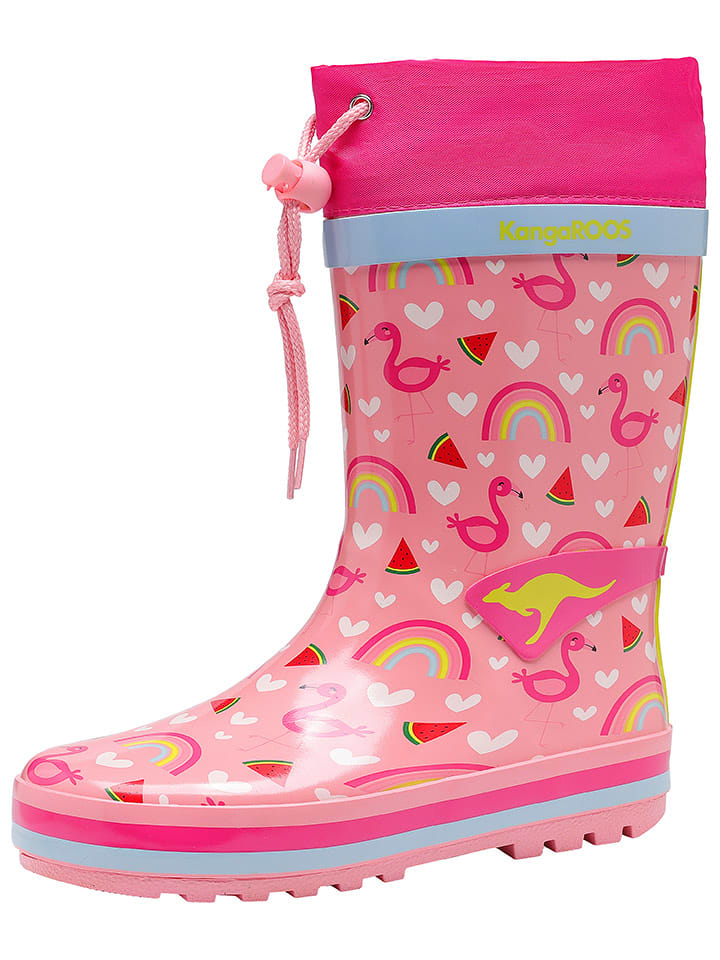 Kangaroos Kalosze "K-Summerrain" w kolorze różowym ze wzorem rozmiar: 35