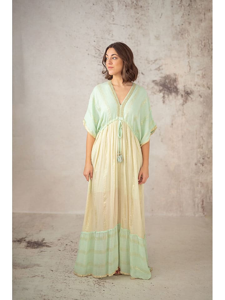 Lula Natura Sukienka w kolorze żółto-turkusowym rozmiar: onesize