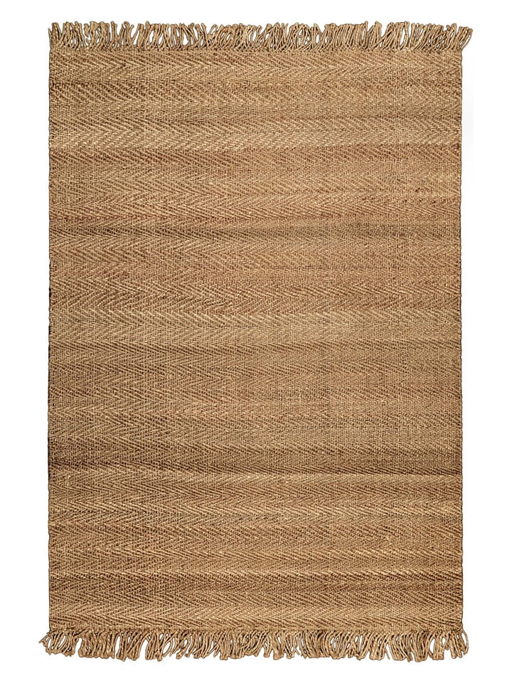 Green Looop Dywan "Loop Dhurry" w kolorze jasnobrązowym z juty rozmiar: 160x230 cm