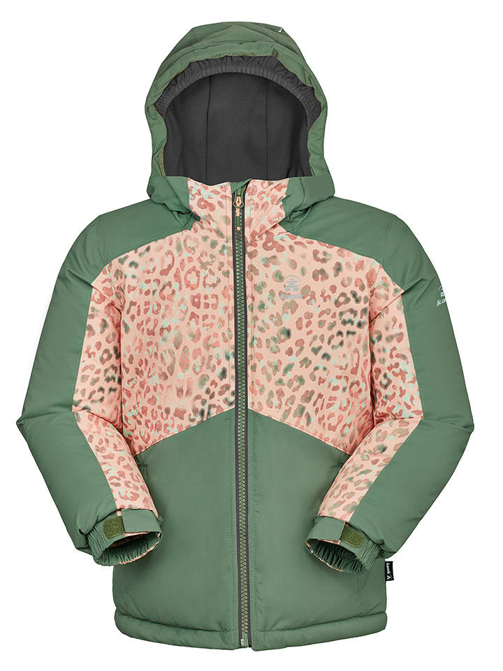Kamik Kurtka narciarska "Darcey" w kolorze brzoskwiniowo-oliwkowym rozmiar: 104
