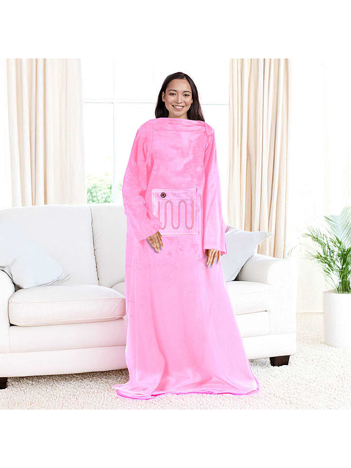 MAD MONKEY Podgrzewany koc "Mad Monkey" w kolorze różowym - 140 x 170 cm rozmiar: onesize