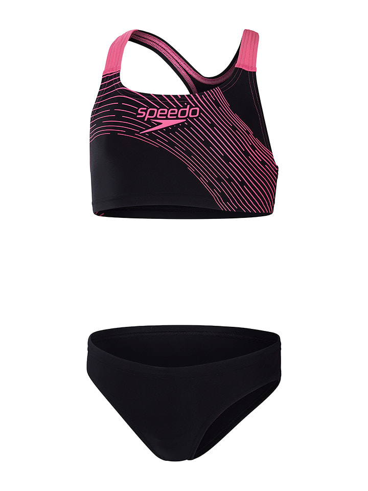 Speedo Bikini "Eco Medley" w kolorze czarno-jasnoróżowym rozmiar: 164
