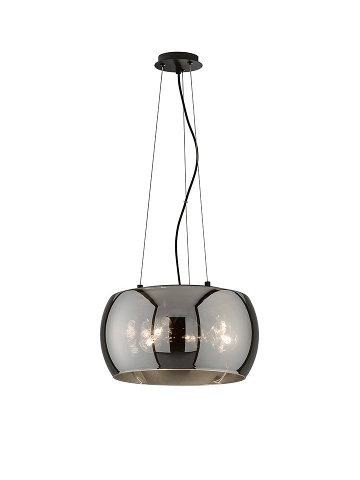 FISCHER & HONSEL Lampa wisząca "Dima" w kolorze czarno-szarym - wys. 160 x Ø 40 cm rozmiar: onesize
