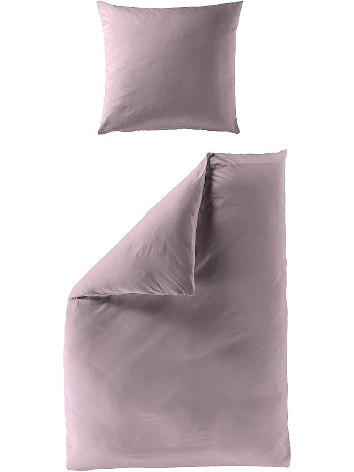 Bierbaum Komplet pościeli satynowej w kolorze fioletowym rozmiar: 240x220 cm