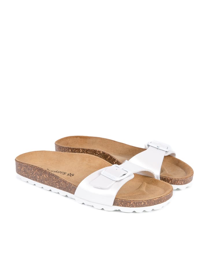 BABUNKERS Family Klapki w kolorze białym rozmiar: 41