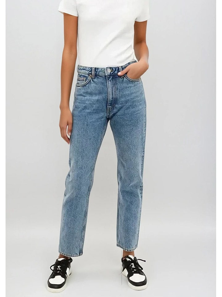 Monki Dżinsy - Regular fit - w kolorze niebieskim rozmiar: W32