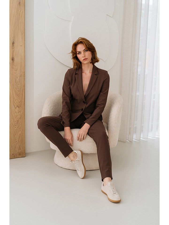 &Co Woman Spodnie "Penny" w kolorze brązowym rozmiar: XL