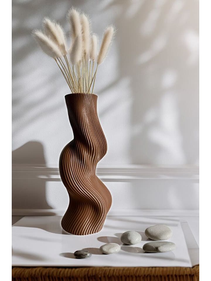 ABERTO DESIGN Wazon w kolorze brązowym - wys. 23 cm rozmiar: onesize