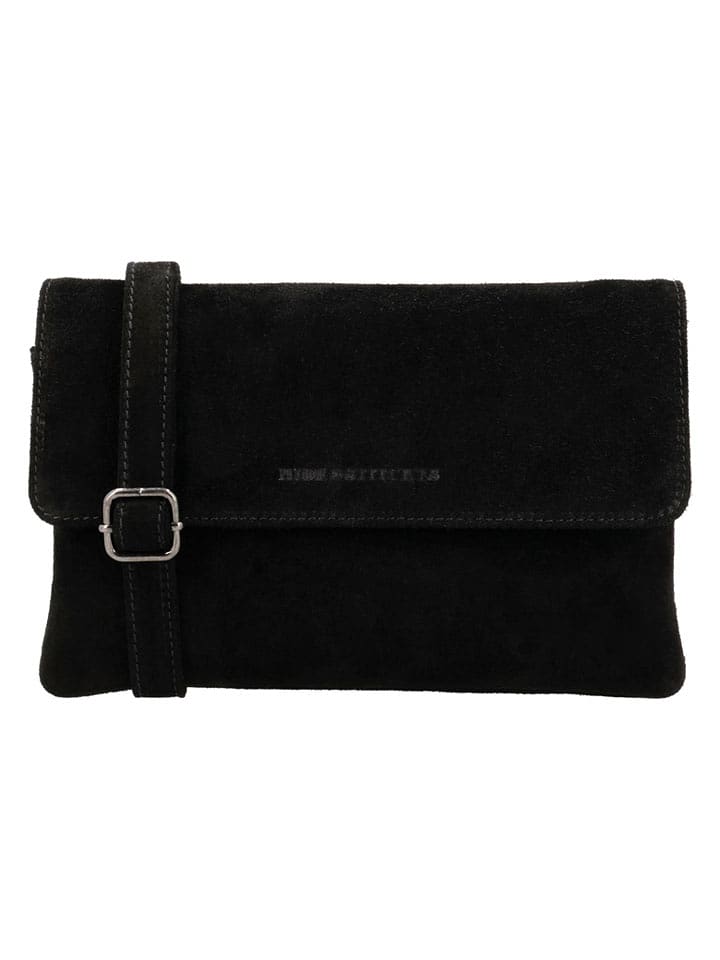 HIDE & STITCHES Skórzana torebka "Brazos" w kolorze czarnym - 24 x 15,5 x 6 cm rozmiar: onesize