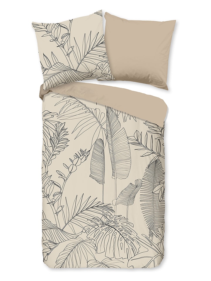 Good Morning Komplet pościeli "Sym" w kolorze beżowym rozmiar: 135x200 cm