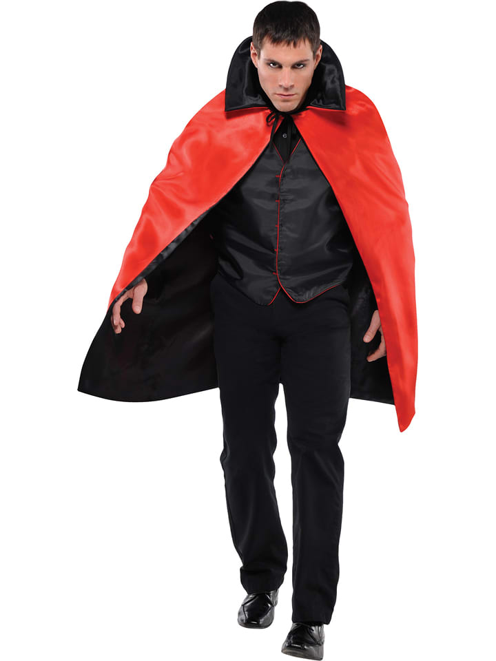 amscan Peleryna kostiumowa "Vampir" w kolorze czarno-czerwonym rozmiar: onesize