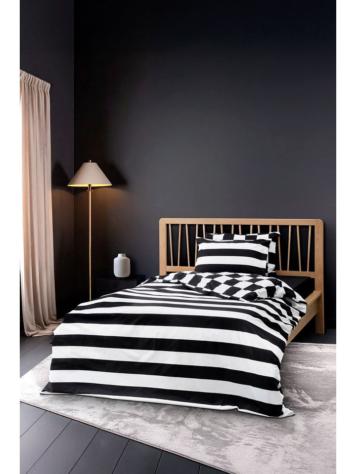 Mijolnir Komplet pościeli renforcé "Code" w kolorze czarno-białym rozmiar: 260x220 cm