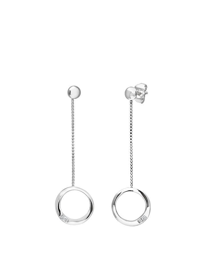 Diamant Exquis Złote kolczyki-wkrętki z diamentami rozmiar: onesize