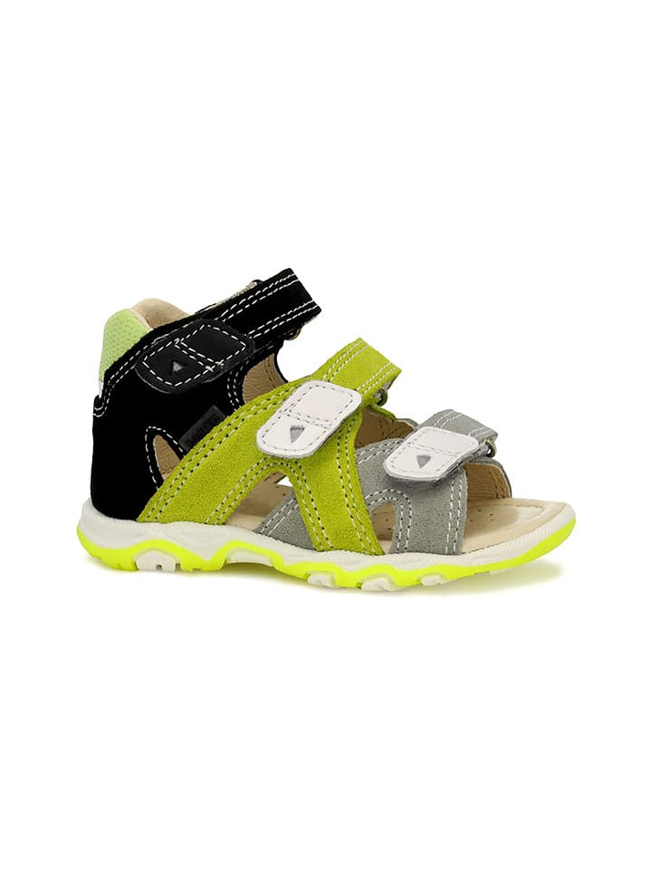 Bartek Skórzane półsandały w kolorze czarno-zielonym rozmiar: 24