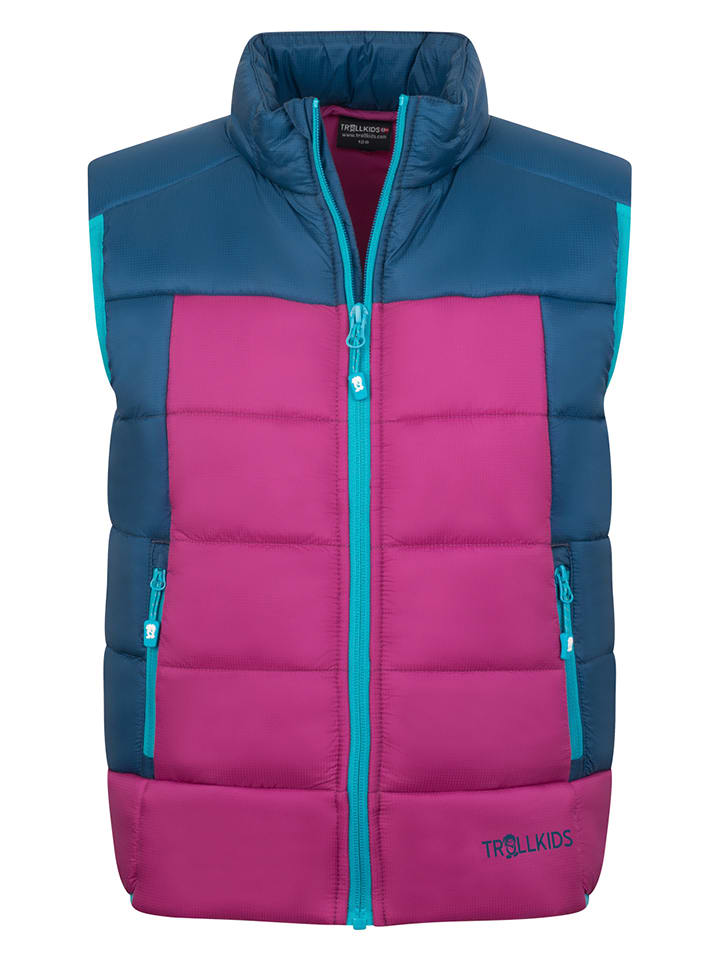 Trollkids Kamizelka funkcyjna "Hardanger" w kolorze różowo-niebieskim rozmiar: 116