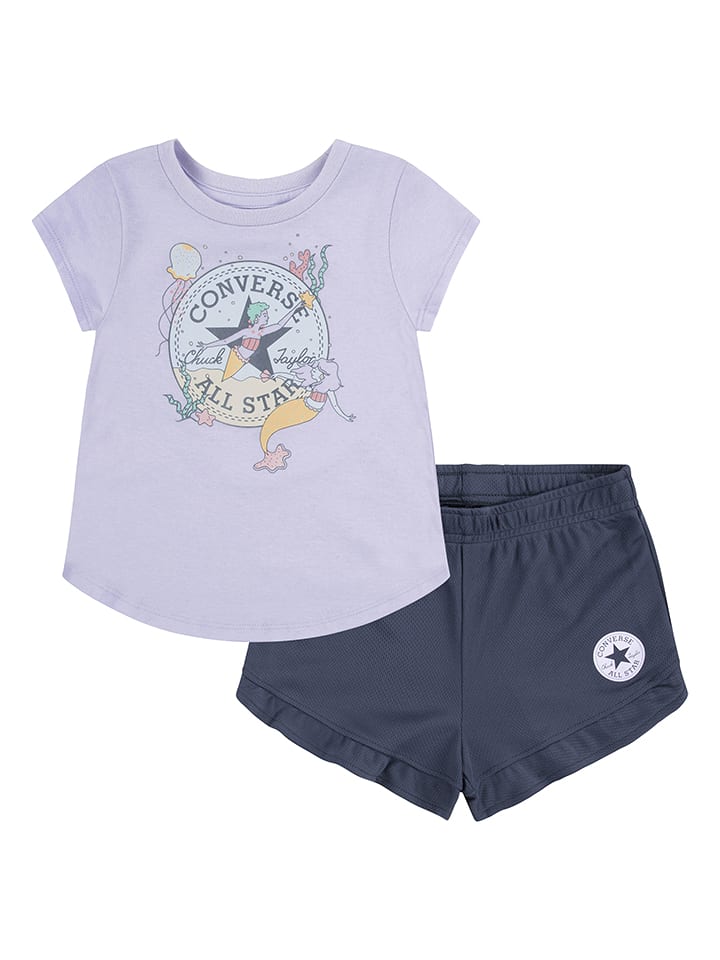 Converse 2-częściowy zestaw w kolorze fioletowo-granatowym rozmiar: 116/122