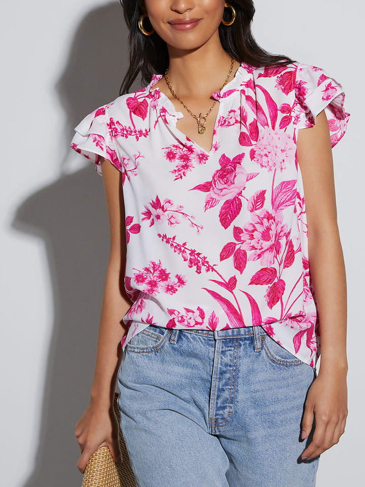 Milan Kiss Bluzka w kolorze biało-różowym rozmiar: S