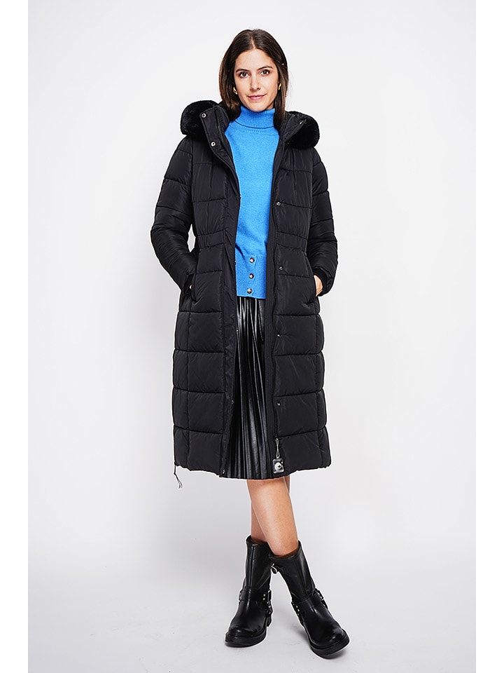 ASSUILI Płaszcz pikowany w kolorze czarnym rozmiar: 36