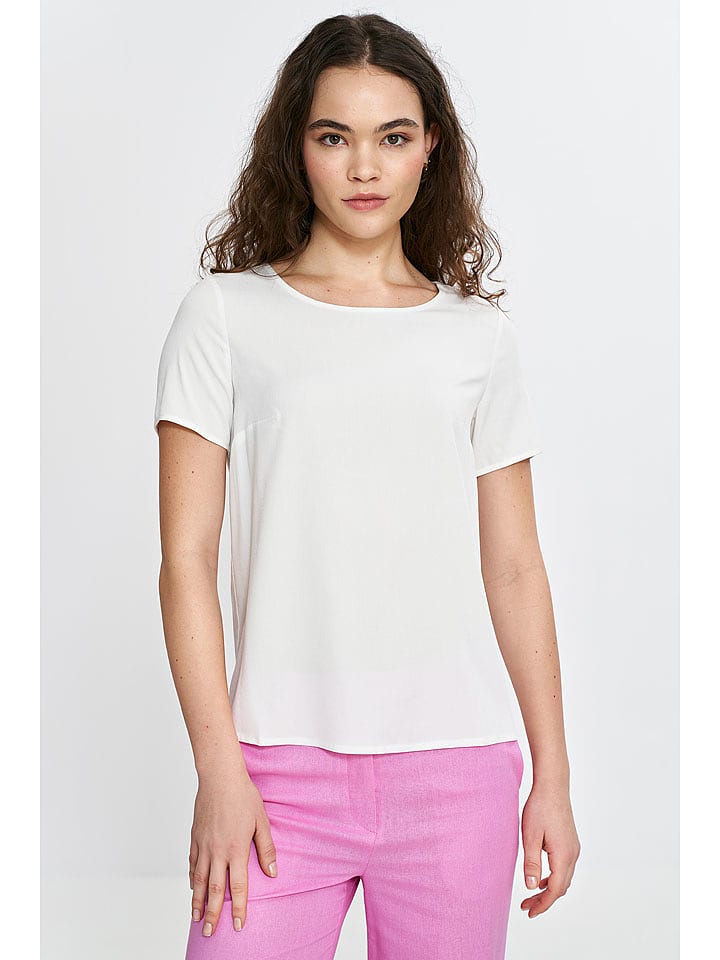 Nife Koszulka w kolorze kremowym rozmiar: 40