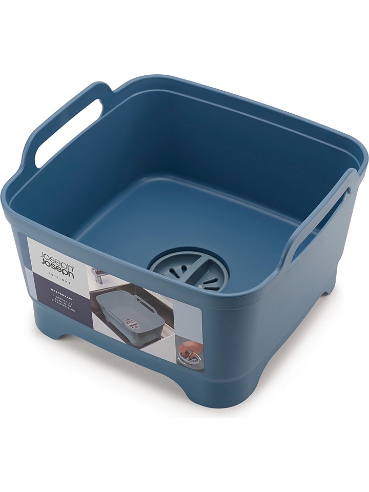 JosephJoseph Miska "Wash and Drain" w kolorze niebieskim do zmywania - 31,5 x 20 x 31 cm rozmiar: onesize