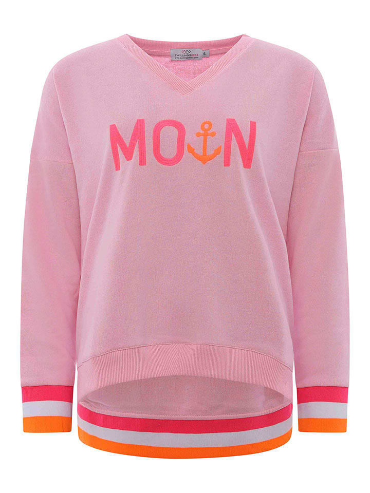 Zwillingsherz Bluza "Rahel" w kolorze jasnoróżowym rozmiar: L/XL
