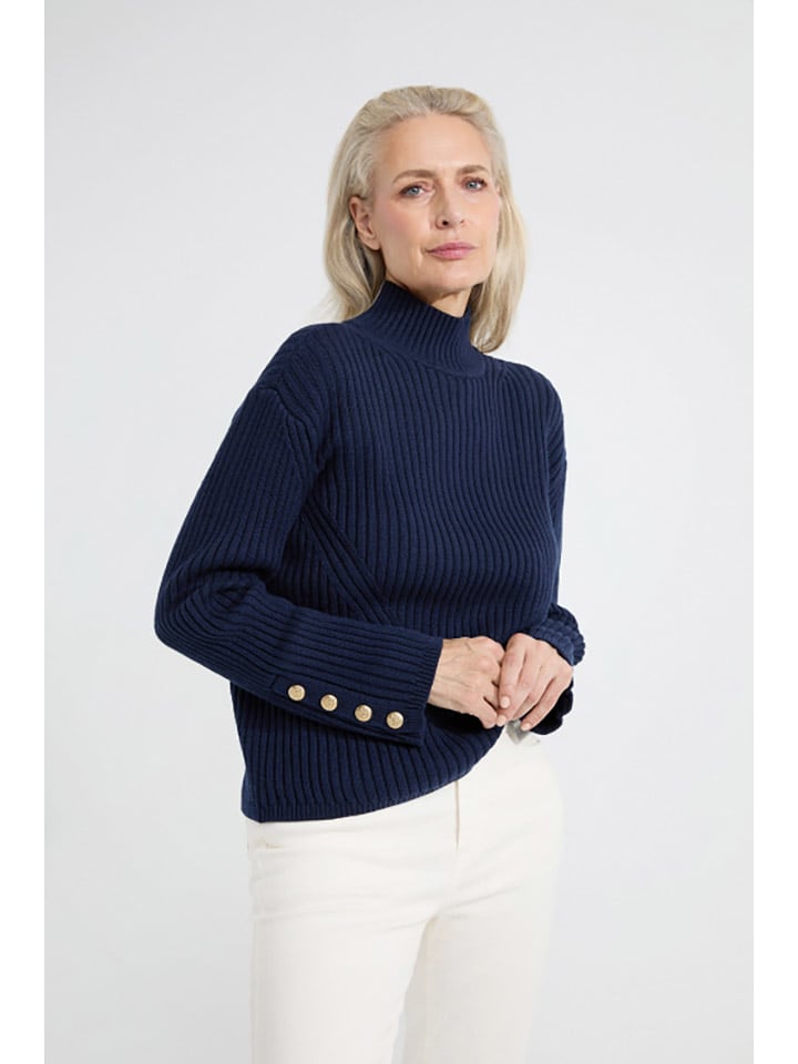 Josephine & Co Sweter "Aisha" w kolorze granatowym rozmiar: M