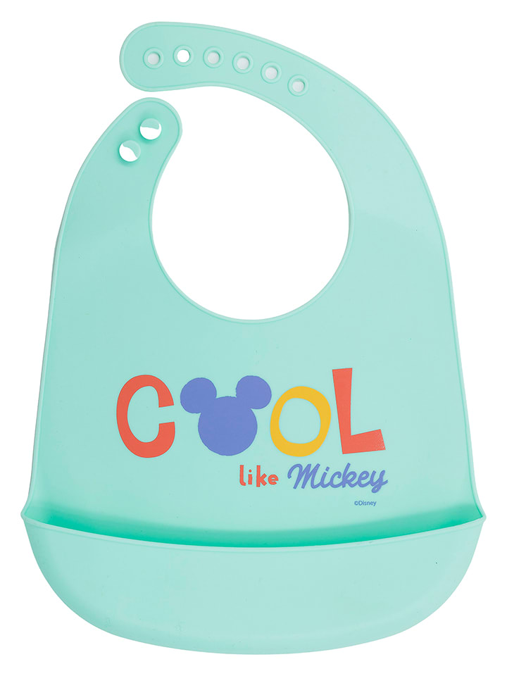 Disney Mickey Mouse Śliniaczek "Mickey" w kolorze turkusowym - 23 x 31 cm rozmiar: onesize