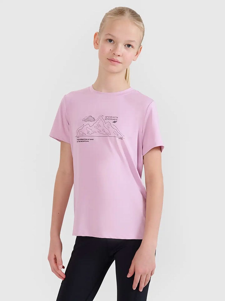 4F Koszulka w kolorze jasnoróżowym rozmiar: 158/164