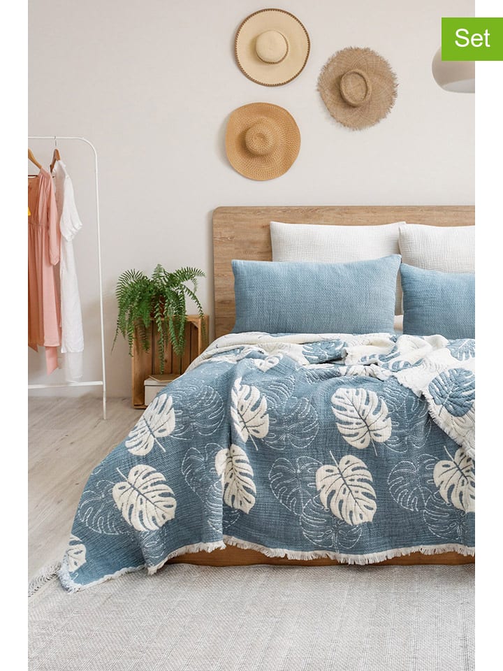 Elizabed 3-częściowy zestaw w kolorze niebieskim rozmiar: 240x260 cm
