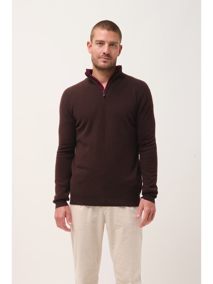 Just Cashmere Kaszmirowy sweter "Bradley" w kolorze bordowym rozmiar: XL