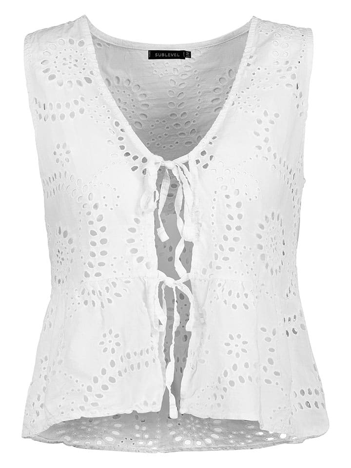 Sublevel Kamizelka w kolorze białym rozmiar: M/L