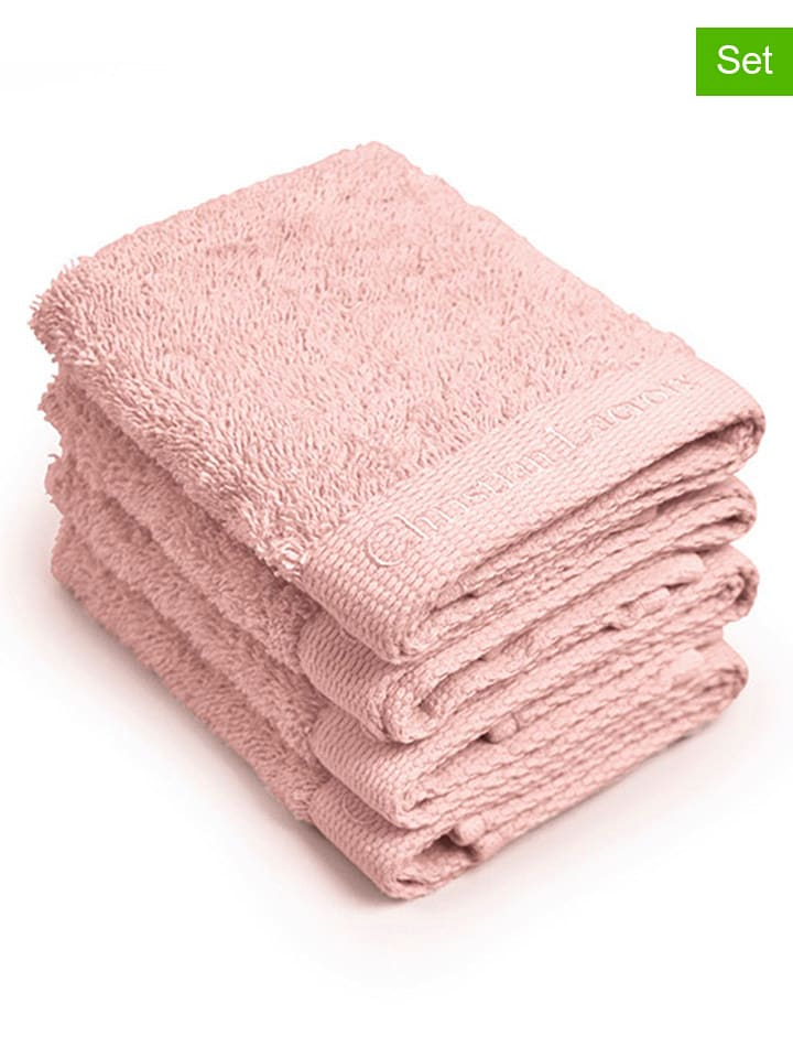 CXL by Christian Lacroix Ręczniki (4 szt.) w kolorze jasnoróżowym dla gości rozmiar: 30x30 cm