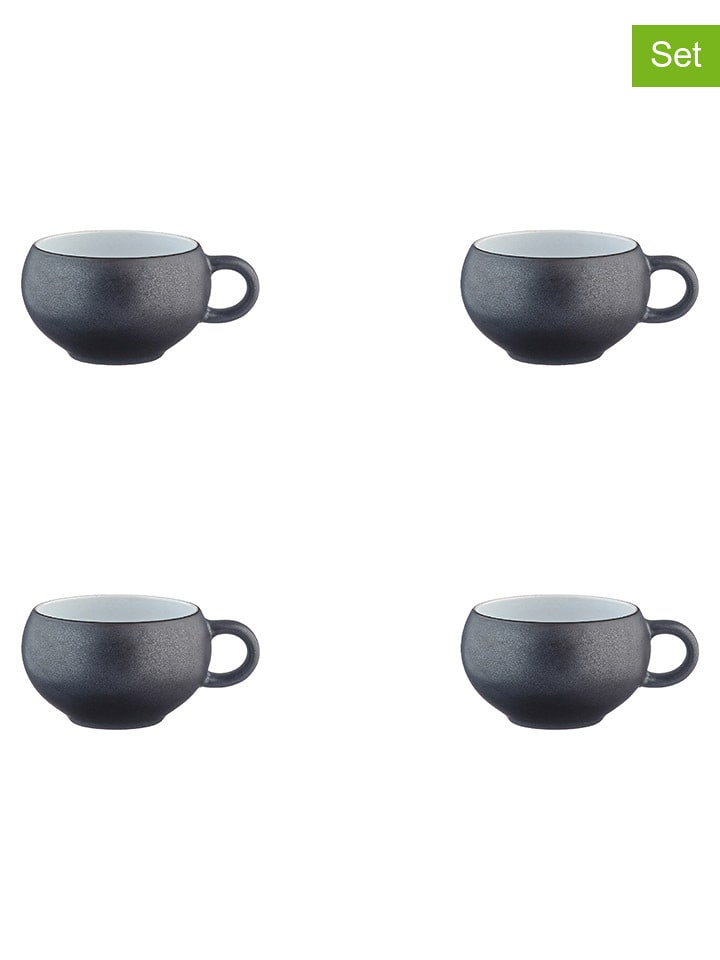 Björn Filiżanki (4 szt.) "Gourmet" w kolorze czarno-białym - 120 ml rozmiar: onesize