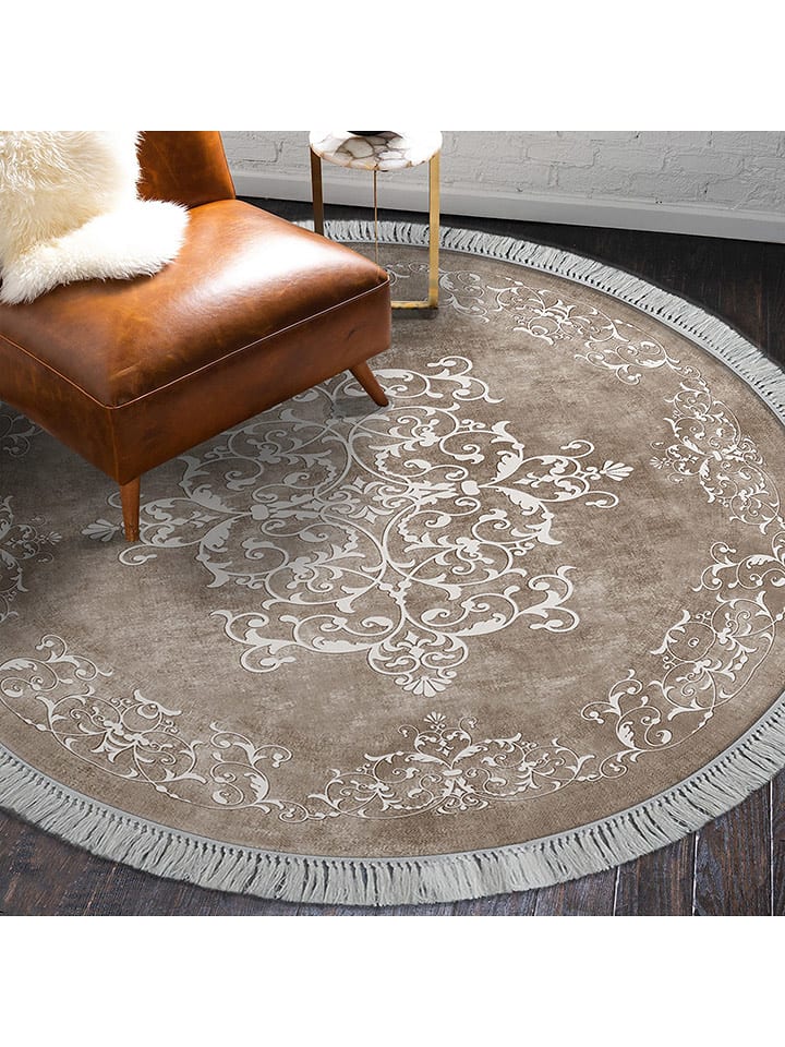 Mioli Dywan w kolorze jasnobrązowym rozmiar: 100x100 cm