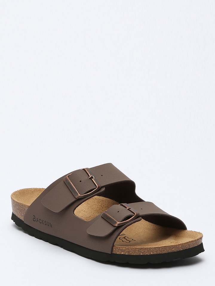 BACKSUN Klapki "Bali" w kolorze jasnobrązowym rozmiar: 41