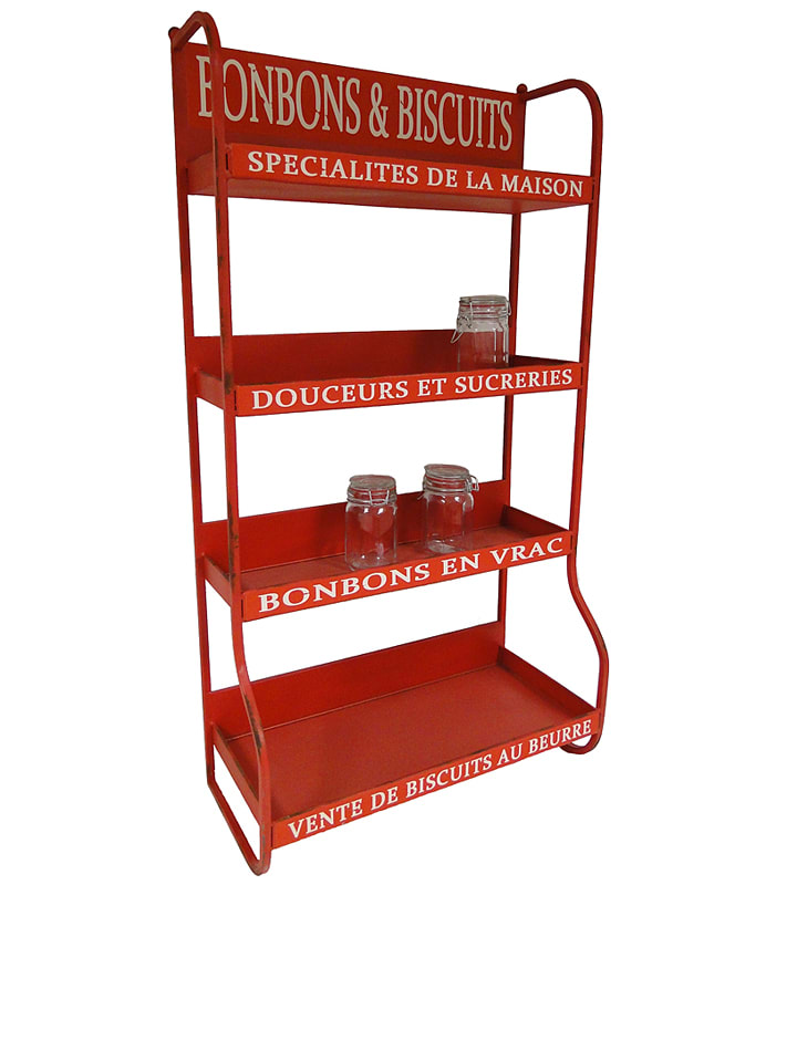 Anticline Regał ścienny w kolorze czerwonym - 48 x 90 x 23 cm rozmiar: onesize
