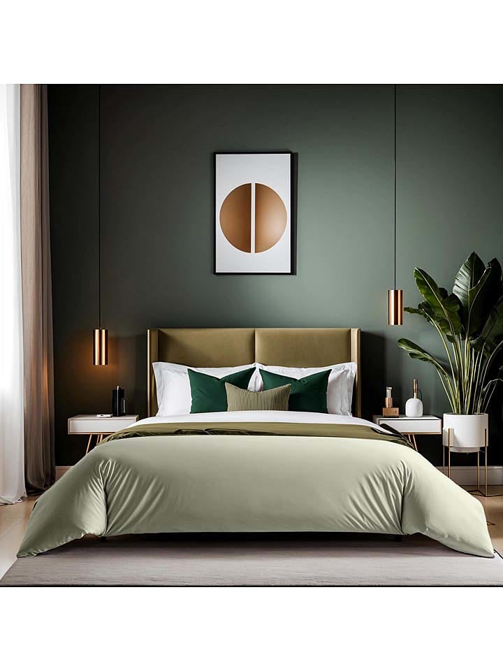 MIX&MATCH Poszwa renforcè w kolorze zielonym na kołdrę rozmiar: 135x200 cm