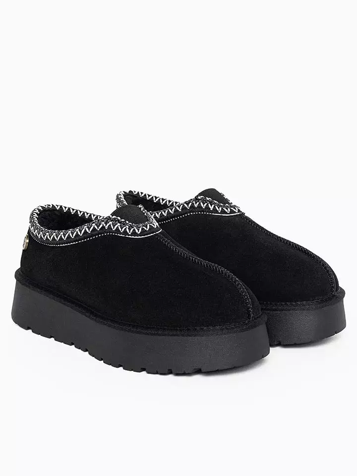 Gooce Skórzane botki zimowe "Wael" w kolorze czarnym rozmiar: 36