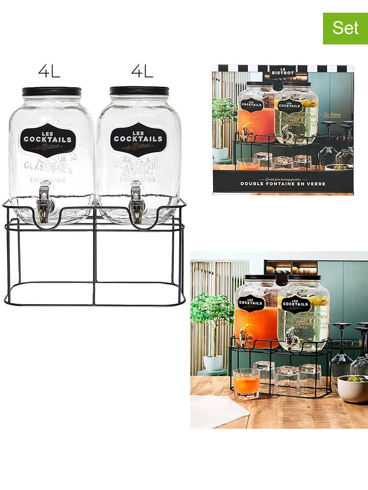 Rétro Chic 3-częściowy zestaw w kolorze czarnym - 2x 4 l rozmiar: onesize