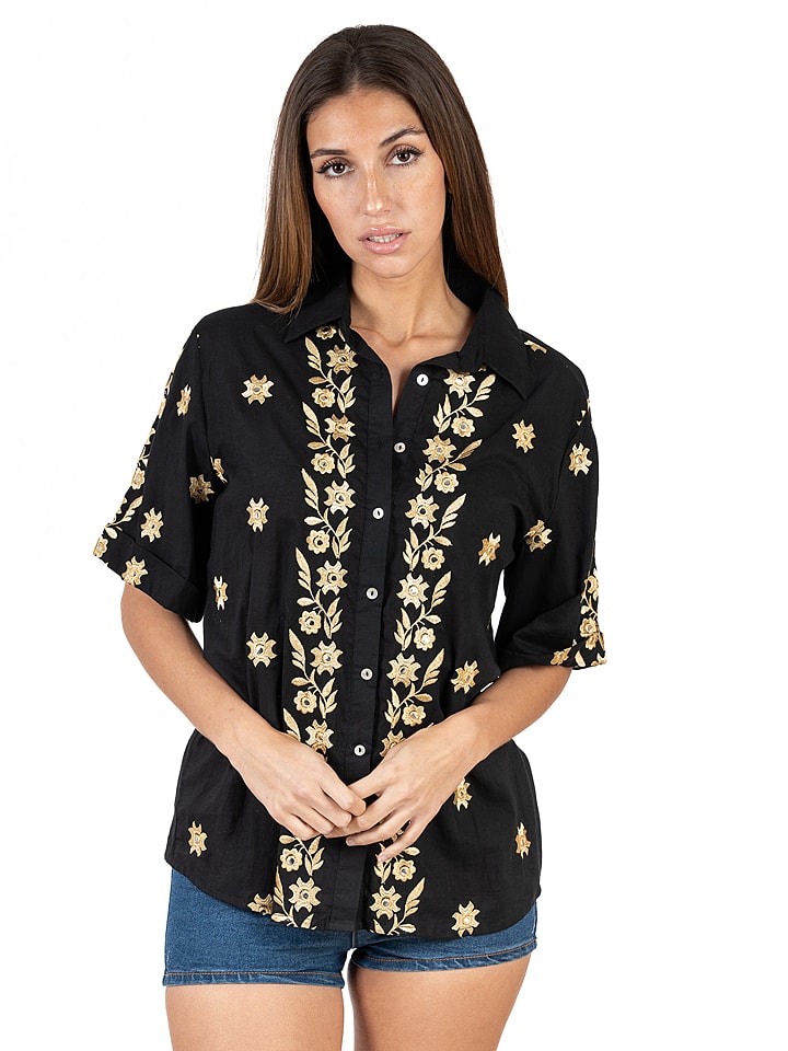 Isla Bonita by SIGRIS Bluzka w kolorze czarnym rozmiar: XL