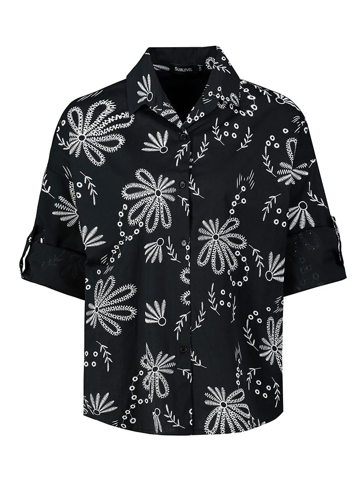 Sublevel Bluzka w kolorze czarno-białym rozmiar: M/L