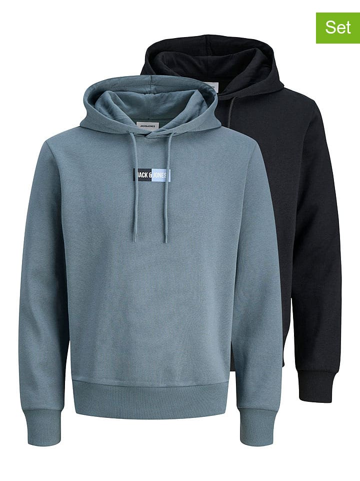 Jack & Jones Bluza (2 szt.) w kolorze niebieskim i czarnym rozmiar: XL