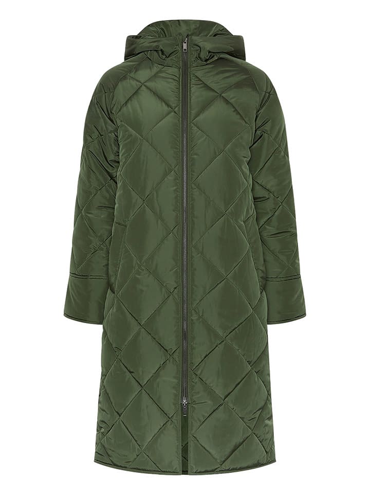 MOSS COPENHAGEN Kurtka pikowana "Keelin" w kolorze zielonym rozmiar: XS/S