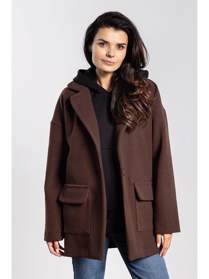 Awama Kurtka przejściowa w kolorze brązowym rozmiar: L