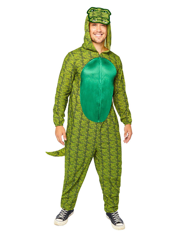 amscan Kombinezon kostiumowy "Crocodile" w kolorze zielonym rozmiar: L